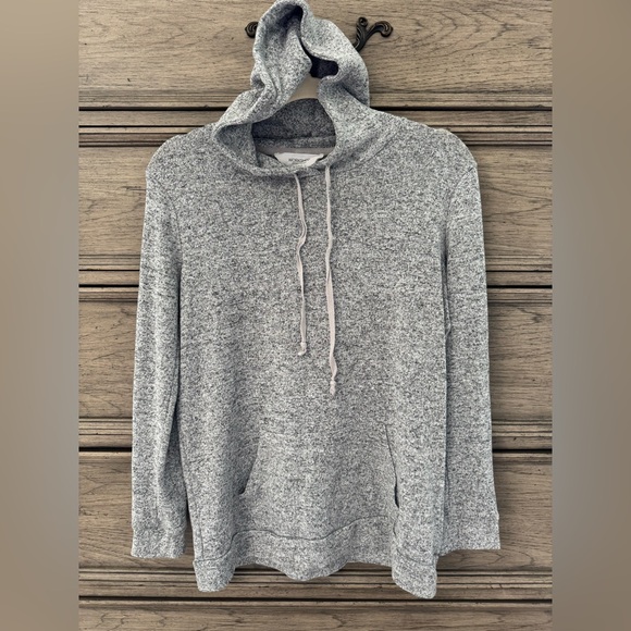 Workshop Republic Clothing Heather Gray Hoodie Sweater EUC Size Small Black Hood - Picture 1 of 9